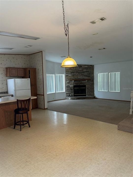 from the dining room looking toward the family room