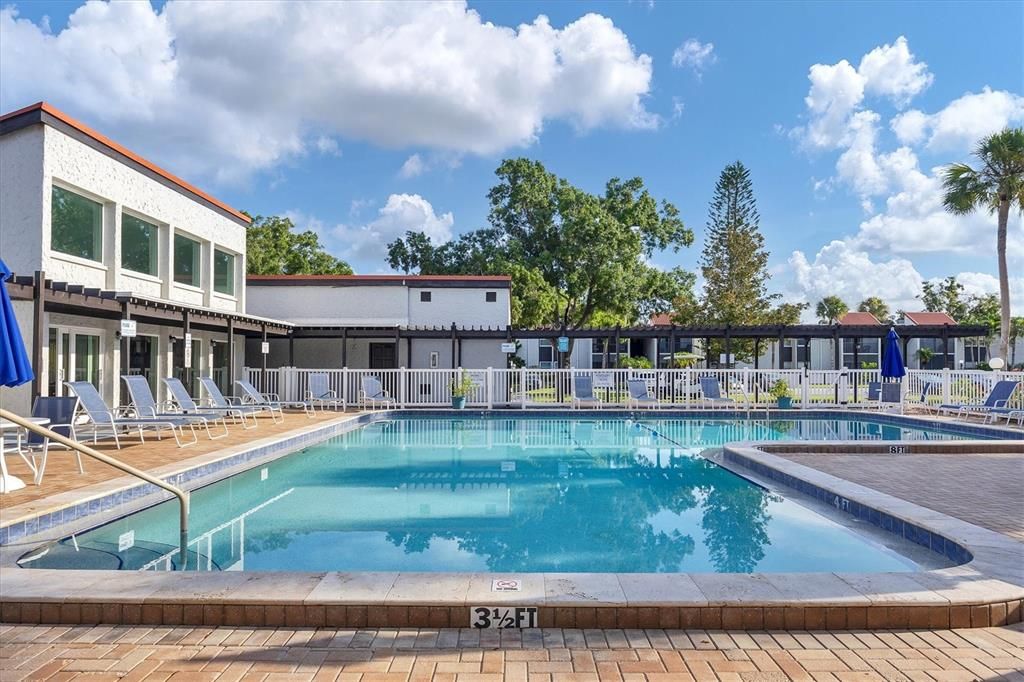 one of the two heated pools, close to newly remodeled clubhouse