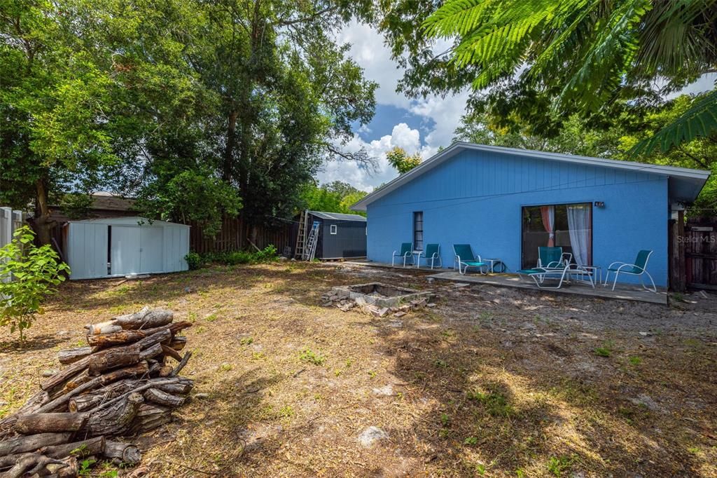 Fenced Back Yard & 2nd Shed