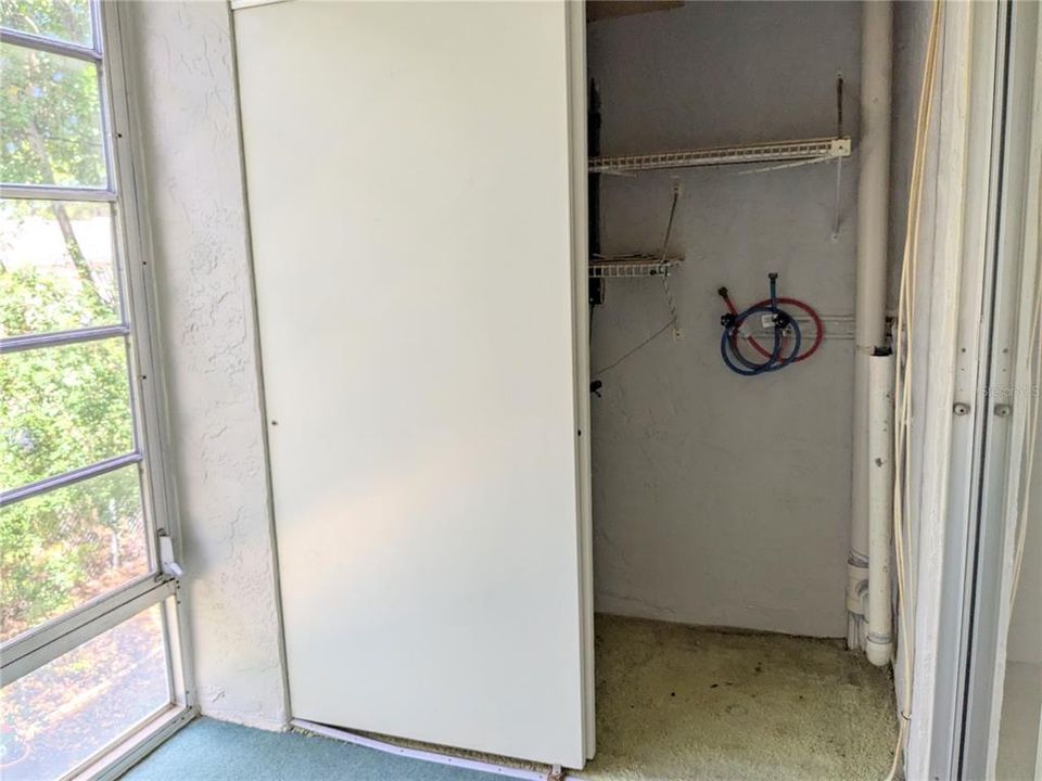 Inside the storage closet - you could bring your own washer/dryer - the hookups are in place.