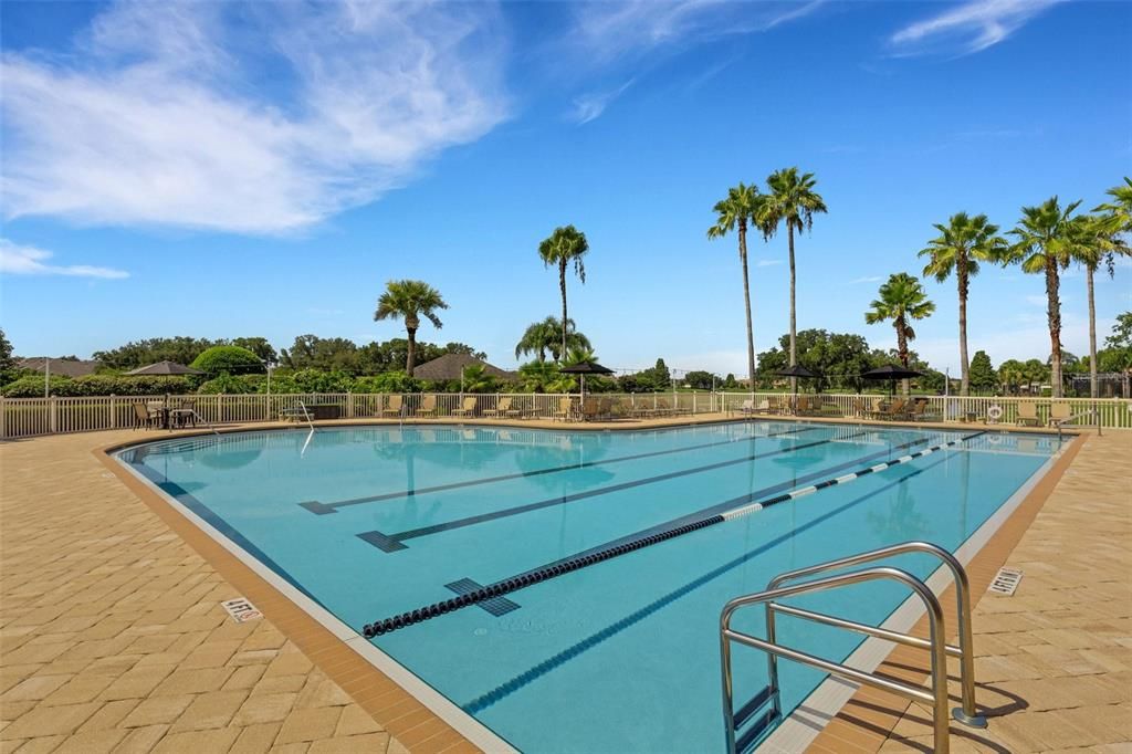 . . .  cool off in the pool or swim some laps to relieve stress and stay in shape.