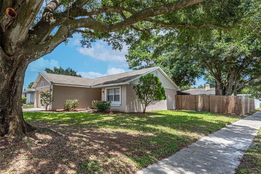 Corner lots provide extra privacy and space on in the side yard.