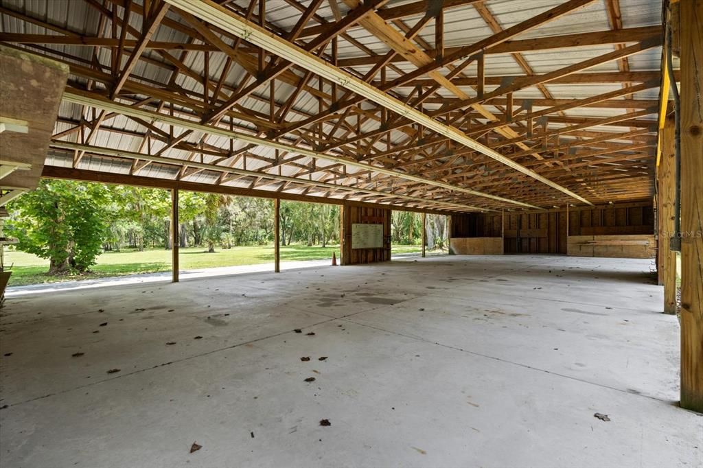 POLE BARN WITH WORK AREA IN BACK