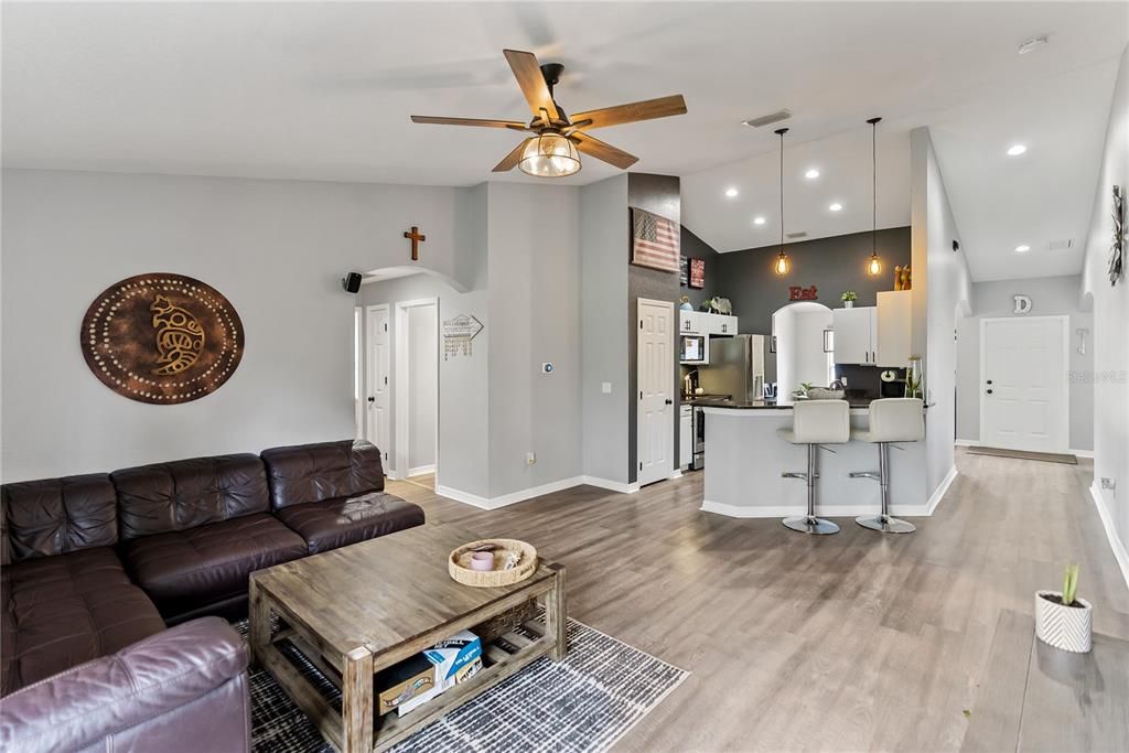 Kitchen open to Living Room