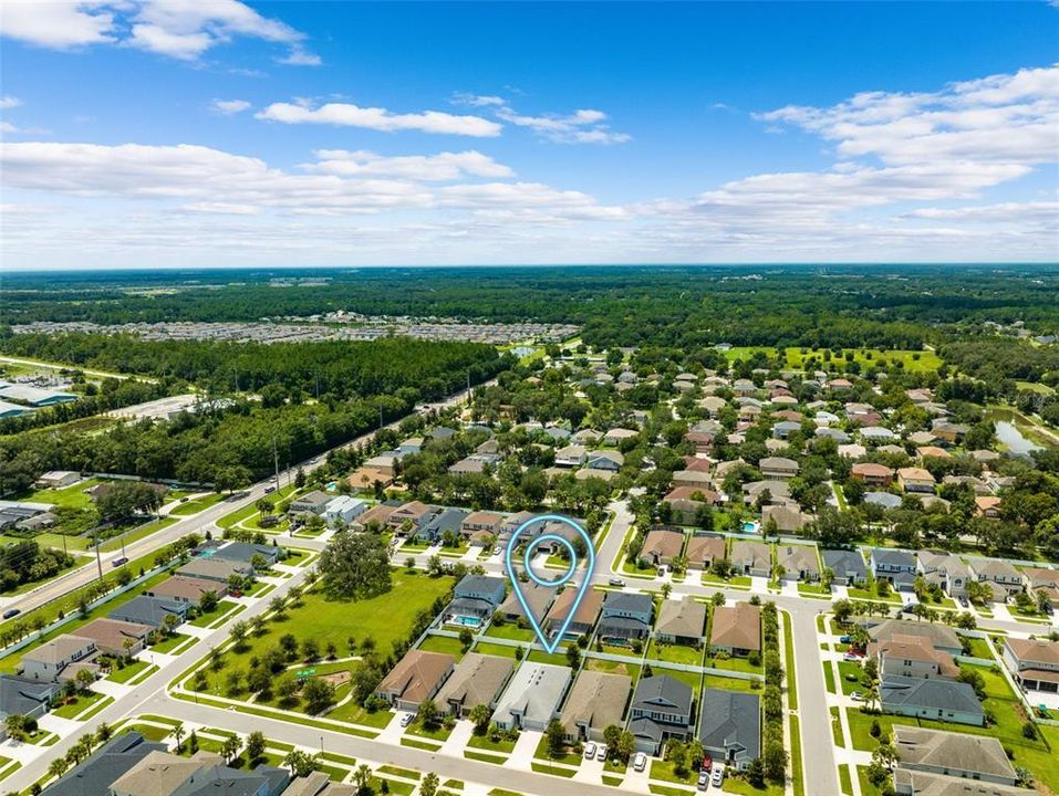 Ariel view of house location