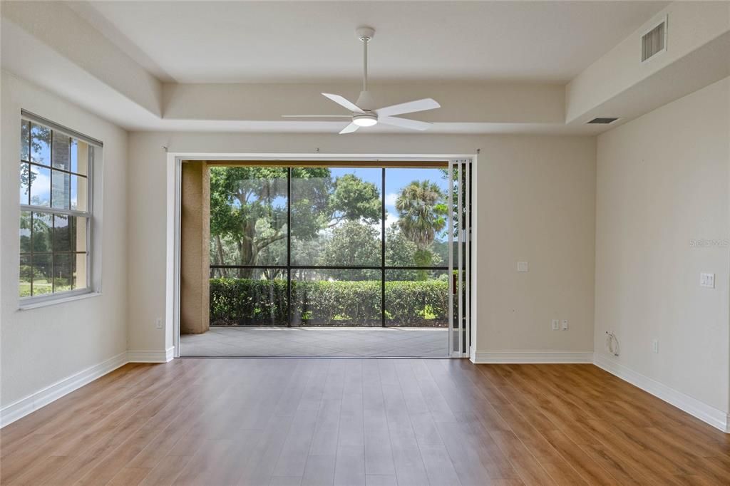 Living Room with porch view