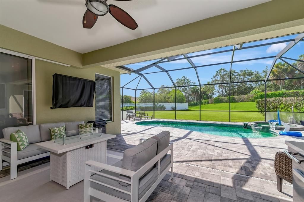 Outdoor sitting area to enjoy the shade.