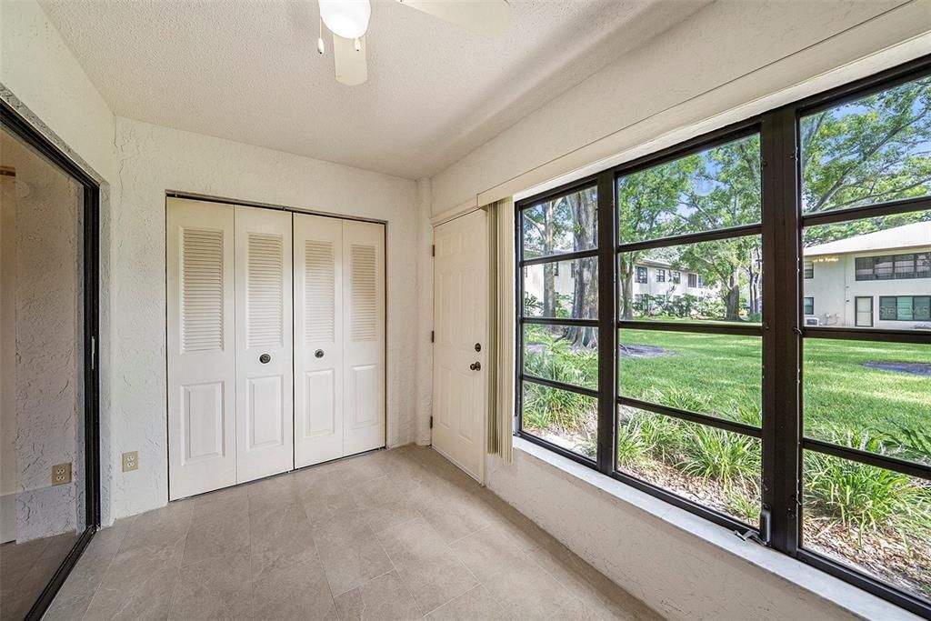 Florida Room with new tile flooring