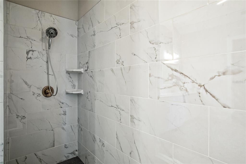 Ensuite bath walk-in shower.