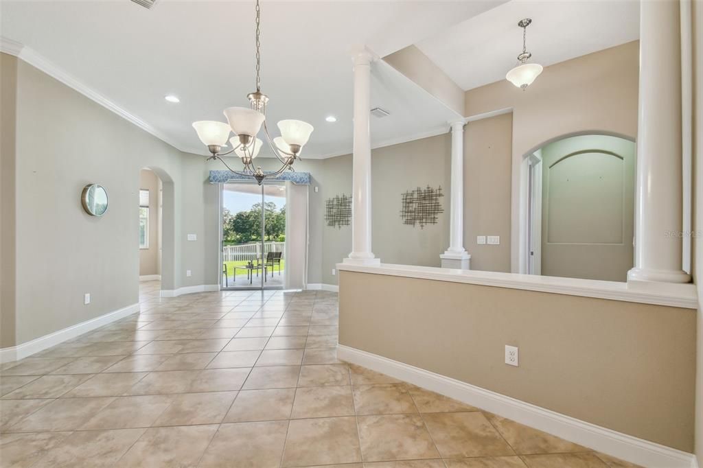 Spacious kitchen with multiple cabinets