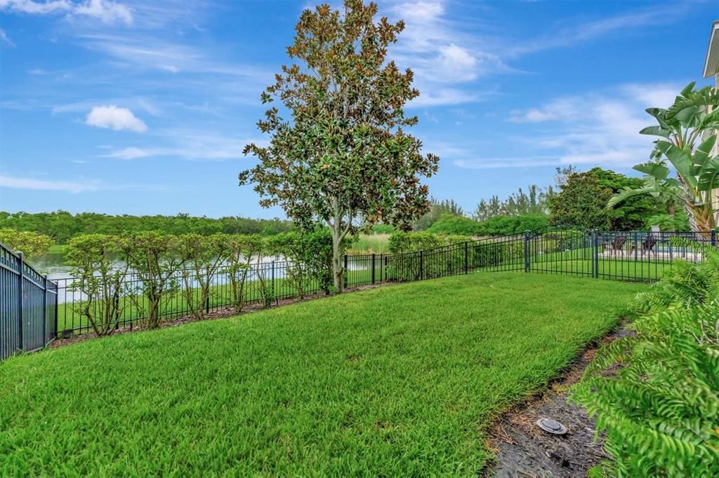 Gated backyard.