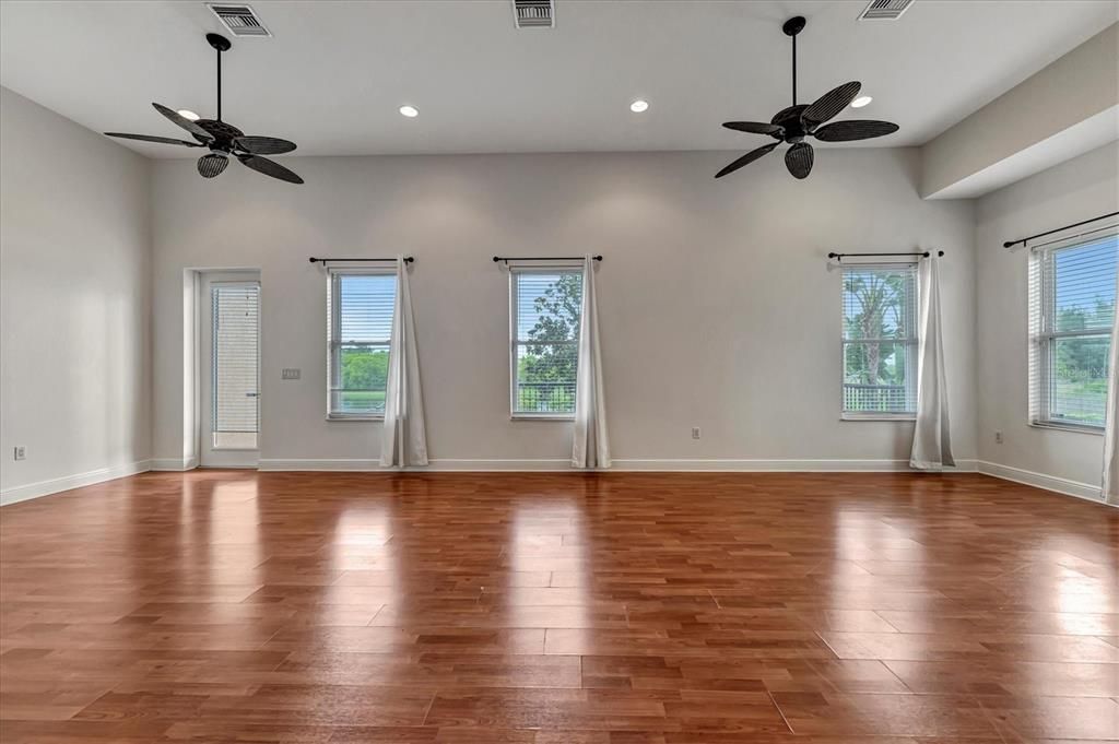 First Floor Open Space with door out to first floor Lanai/backyard  Also FULL bath on this floor