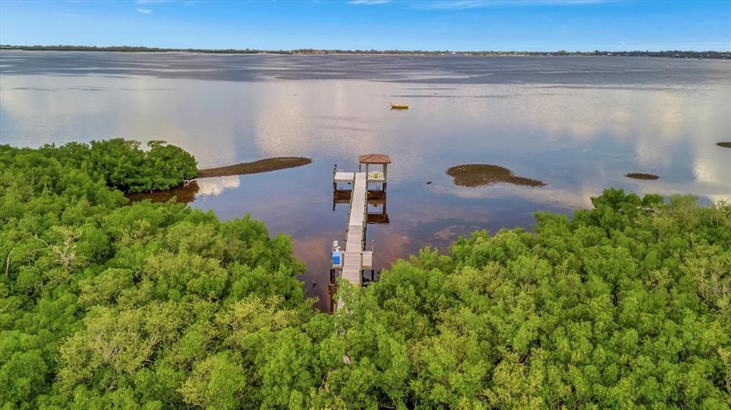 Private gated space with Dock (picture taken at LOW tide)