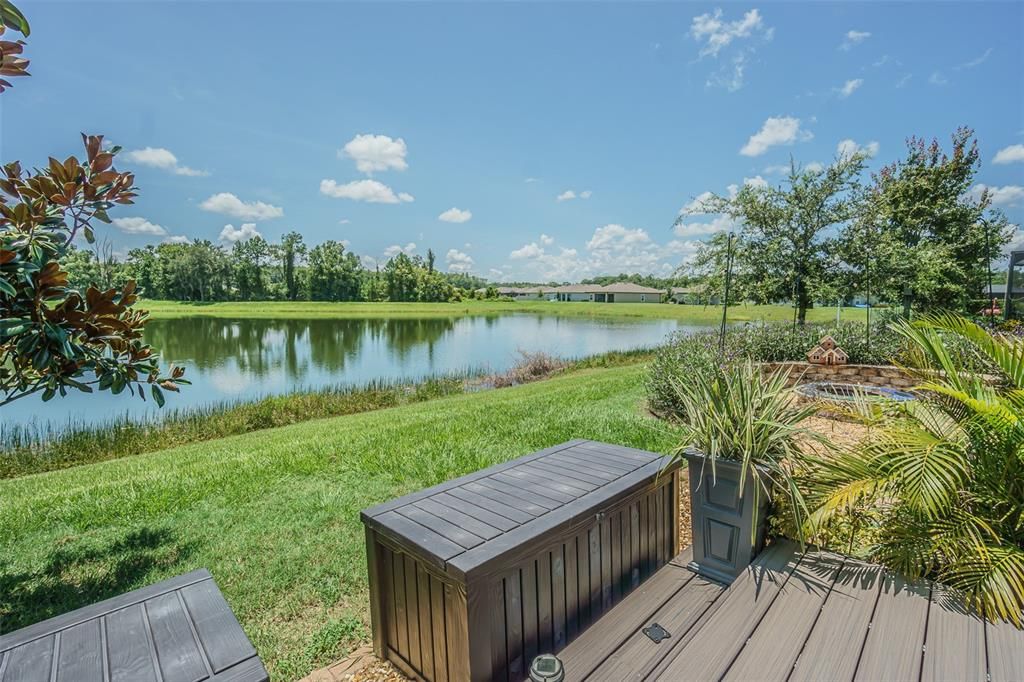 Outdoor Storage and lake view