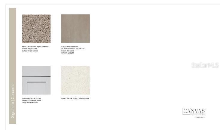 Design Selections.  Home is under construction and selections are subject to change.