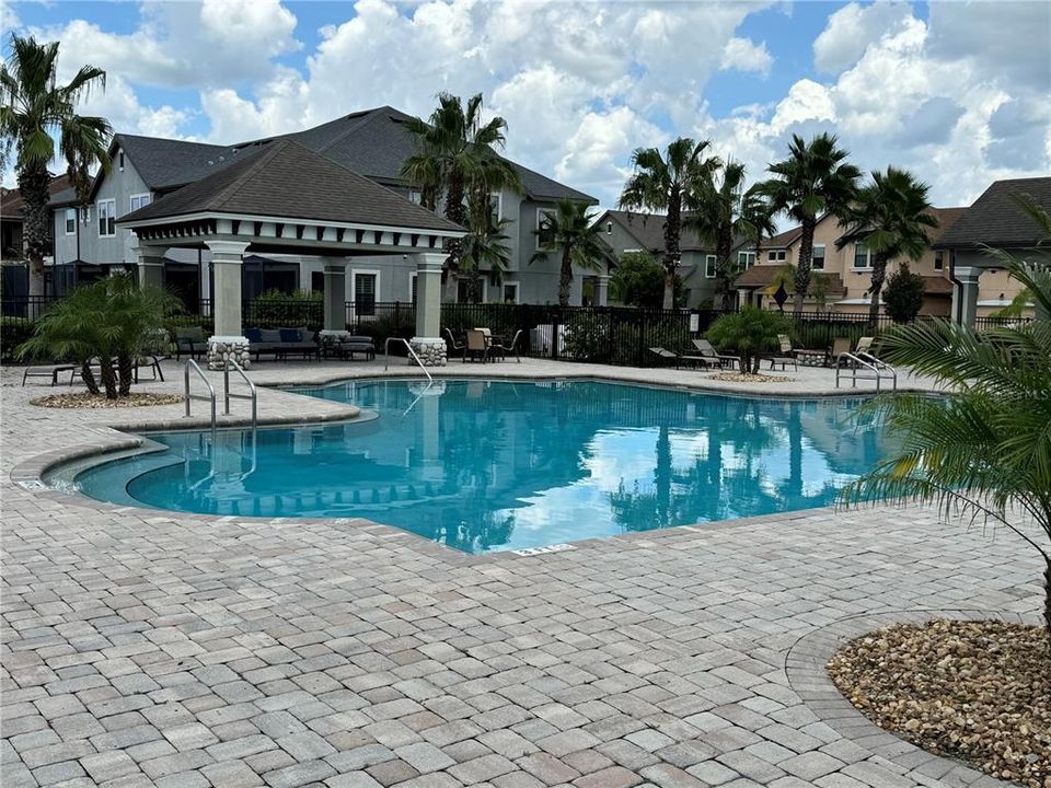 Community pool across the street from the townhouse