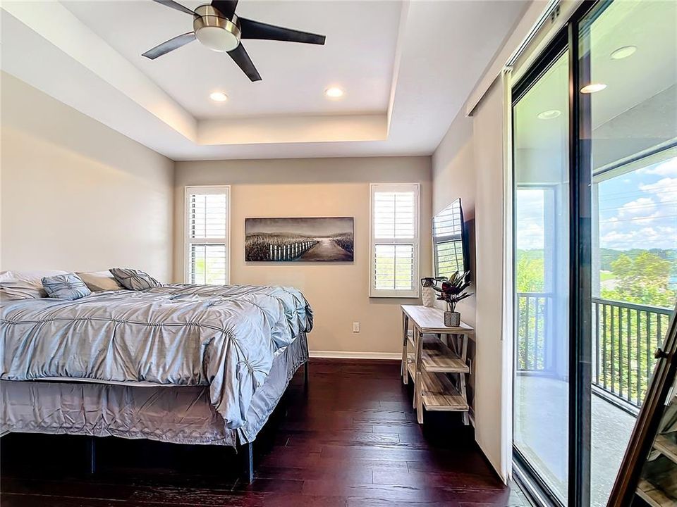 Master bedroom with balcony