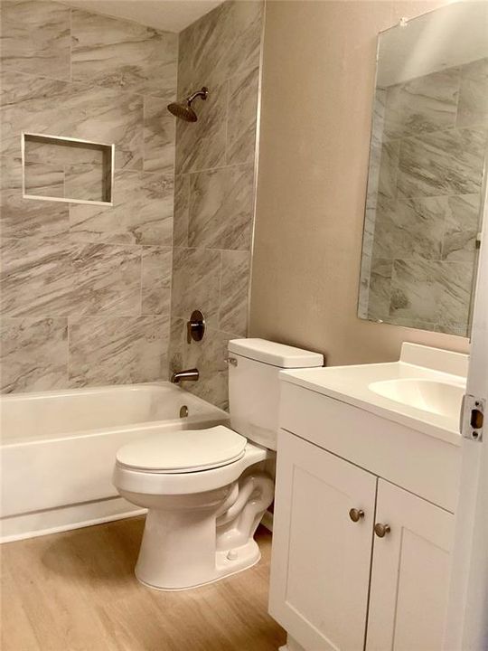 Master bath with tub/shower.