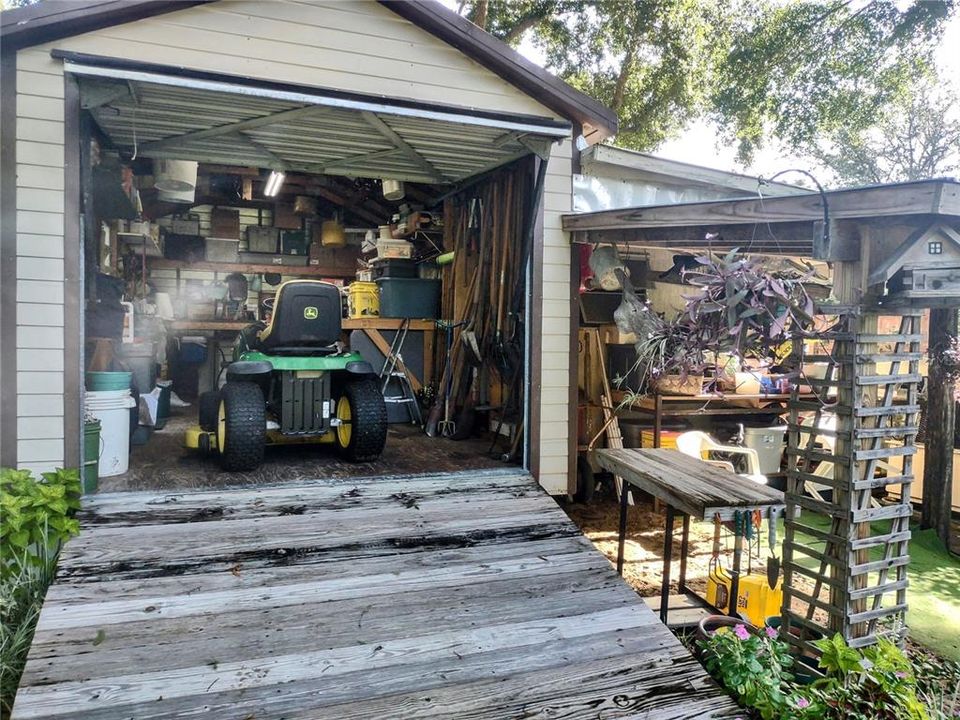 Landscape Shed and Gardening Area