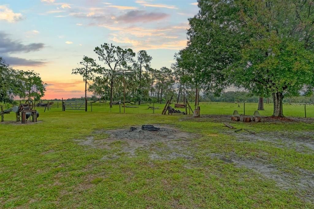 View of the land on the back side of the property.