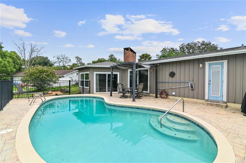 Pool view of the house