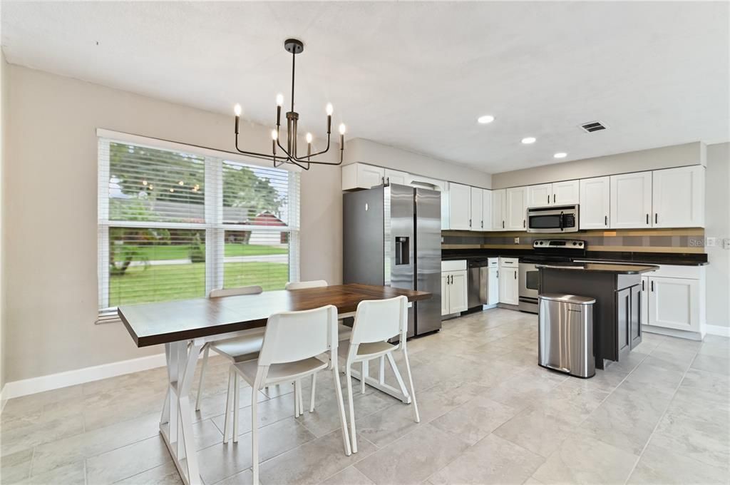 Dining area and kitchen view