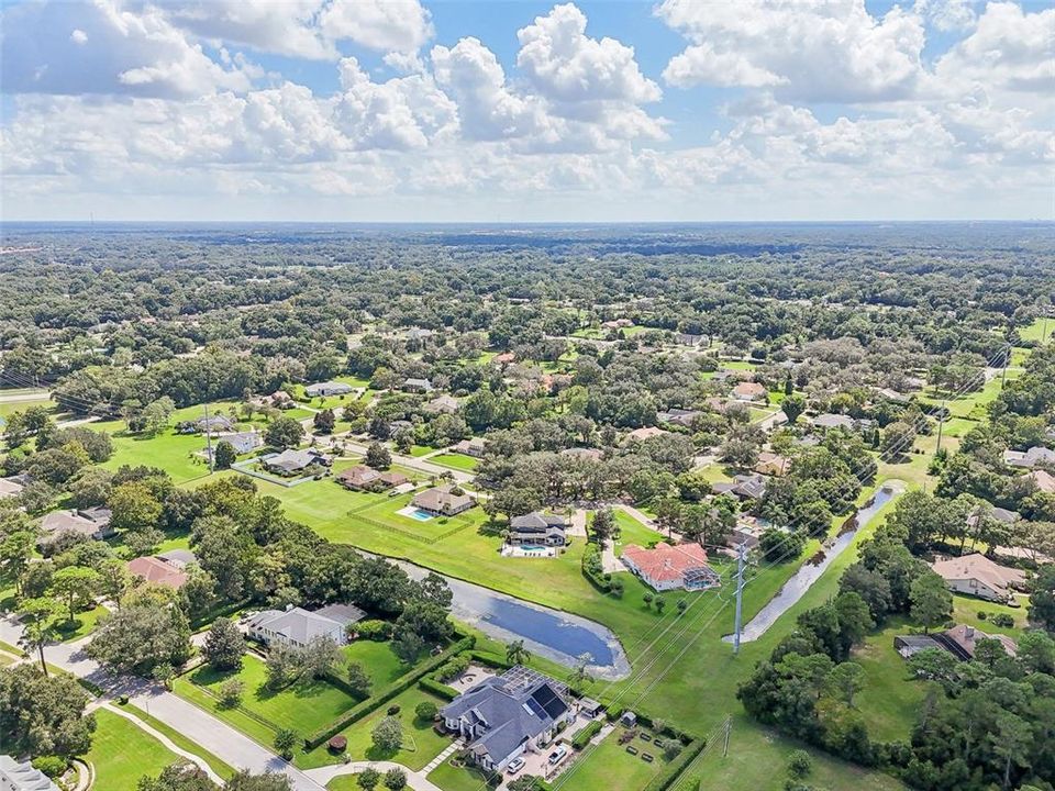 Estate home on large lot with pond view