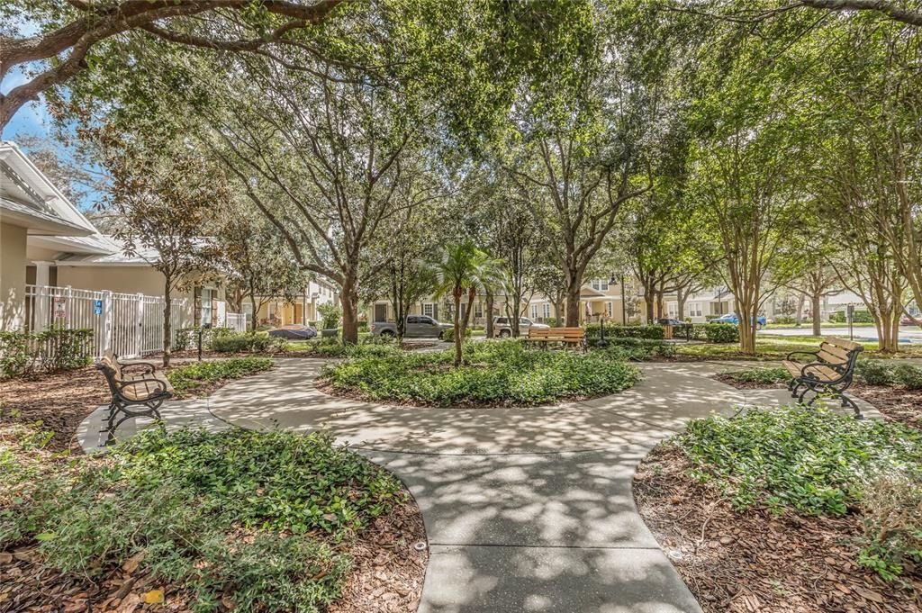 From the front porch there is a view of a lovely park full of mature trees and you are just steps away from the Ashley Park COMMUNITY POOL.