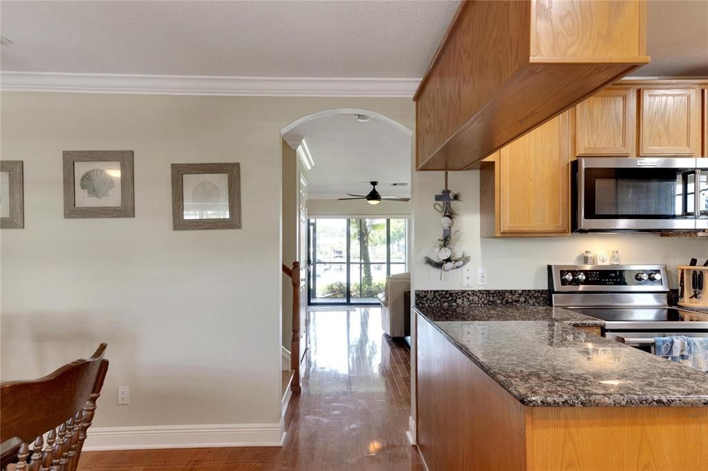 Kitchen Hallway View to Screened Lanai View