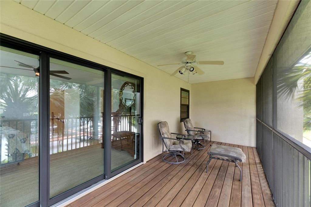 Primary Bedroom Private Screened Porch w/Water Views