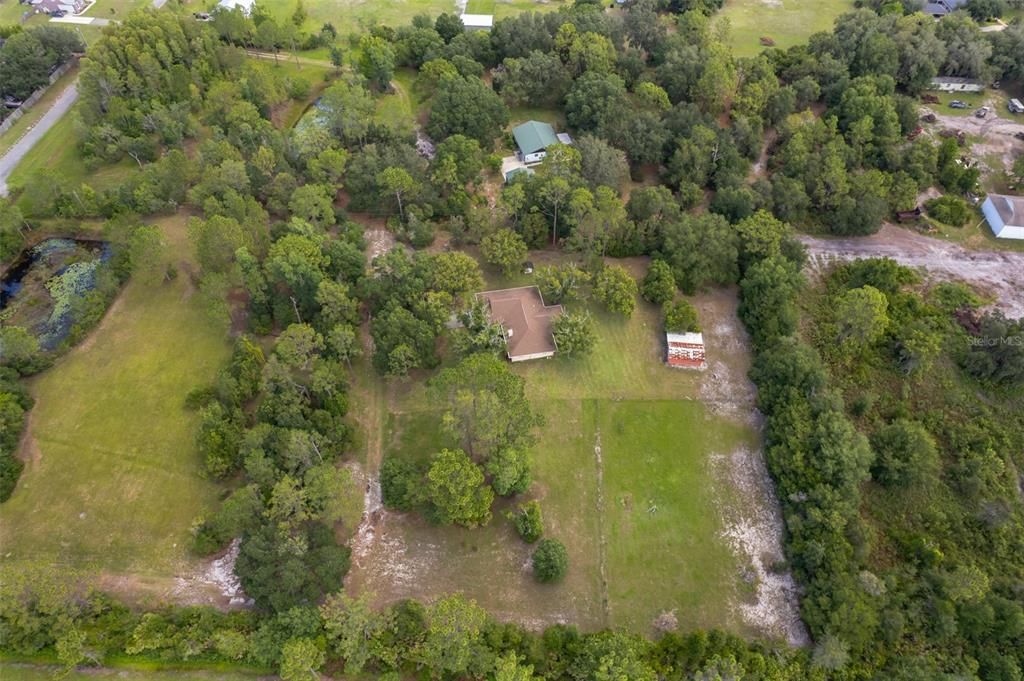 Drone view of entire property