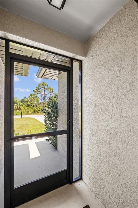 Seller installed the nice Screened Entry