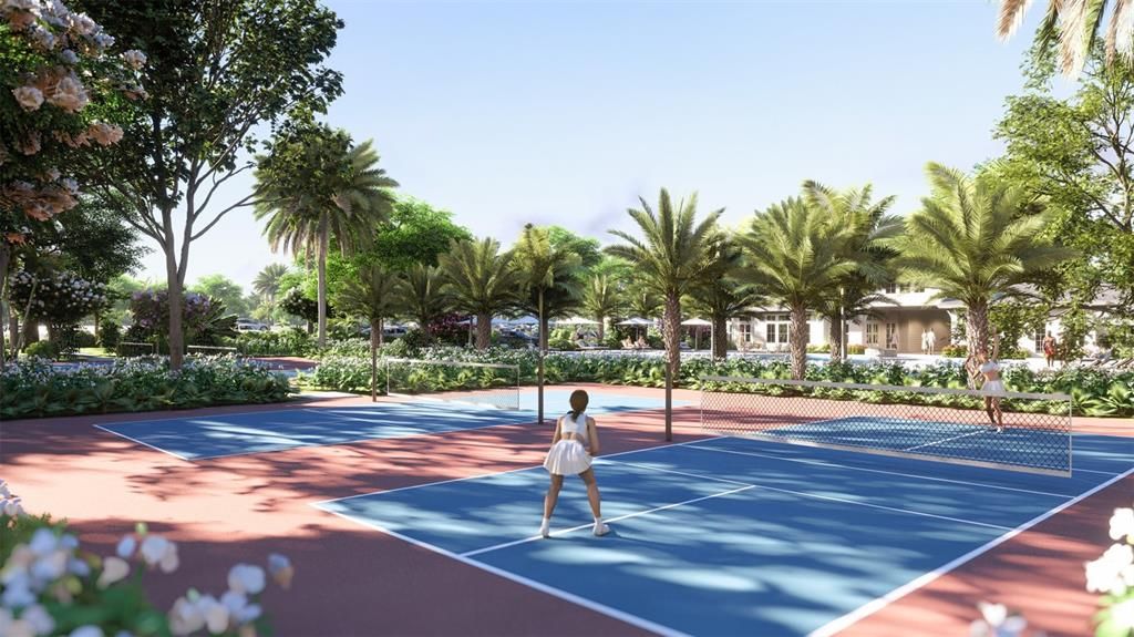 Planned Tennis Courts - Virtual rendering provided by developer