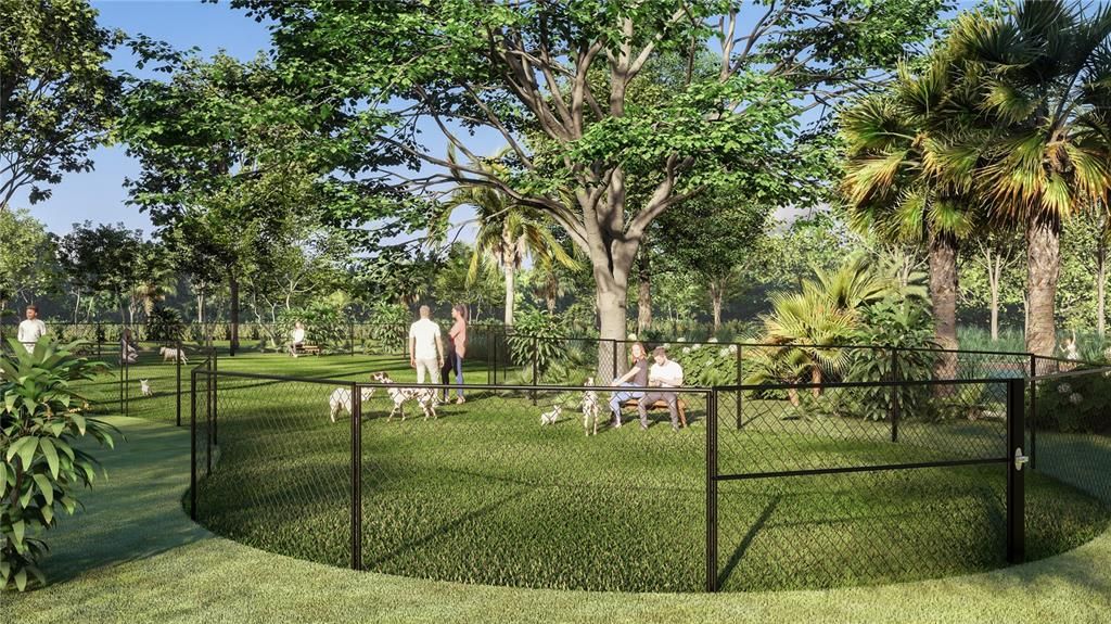 Planned Dog Park - Virtual rendering provided by developer