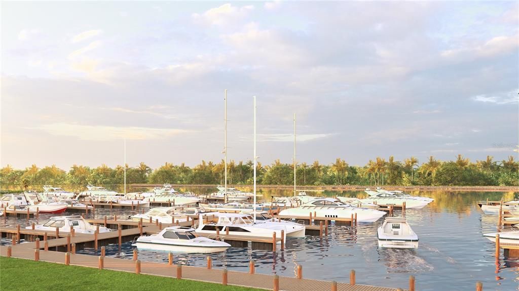 Planned marina - virtual rendering provided by developer.