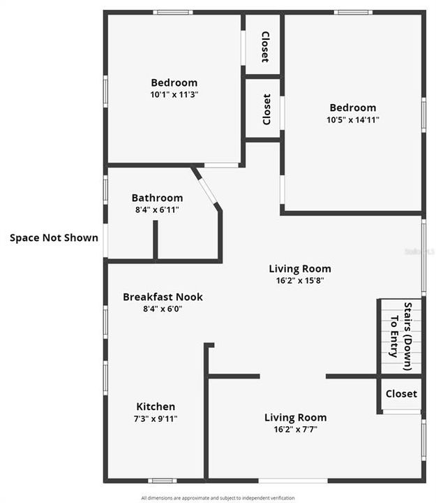 В аренду: $1,995 (2 спален, 1 ванн, 900 Квадратных фут)