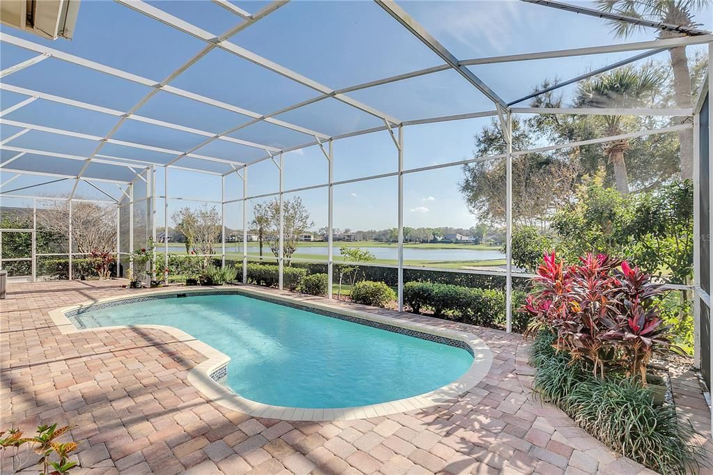 Gorgeous view of Pool, Pond and Golf Course. Amazing Sunsets!