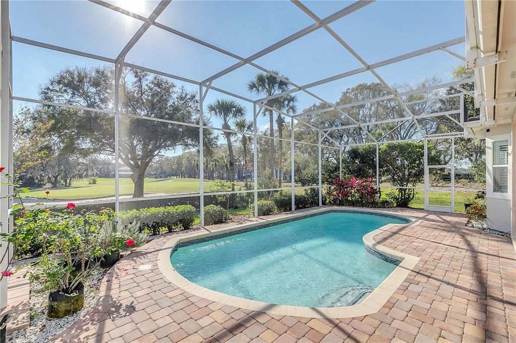 Scenic Pool area with mature Trees