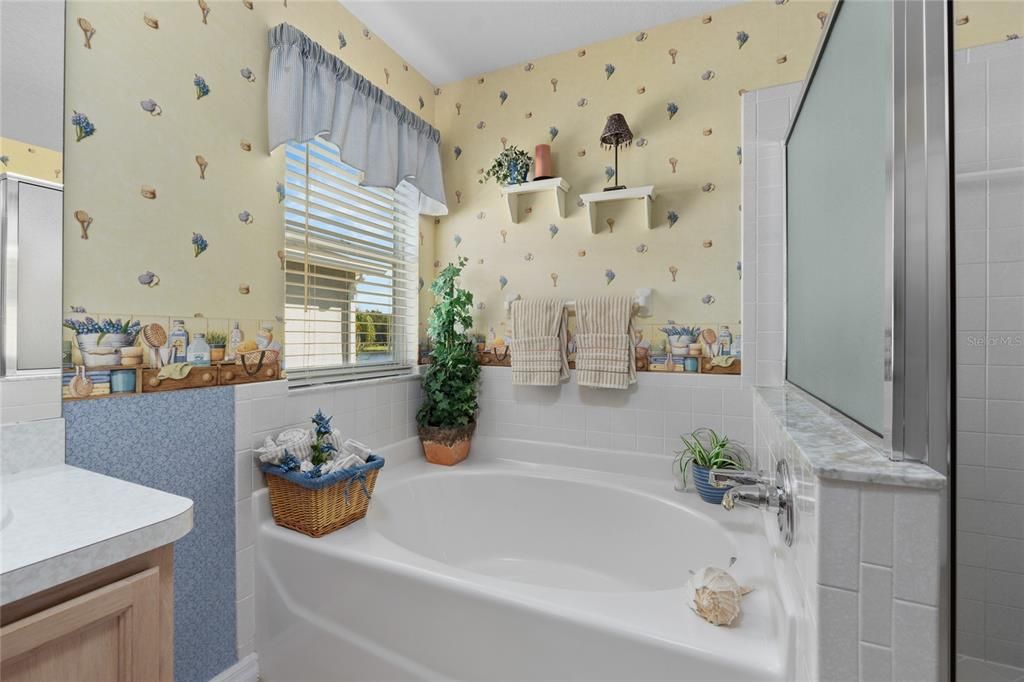 Wash the stress of the day away in this lovely tub