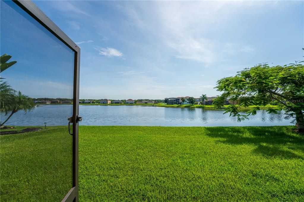 Backyard w/ space for pool and private dock!