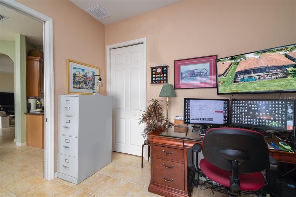 The office/den has a closet which means that this is really a 4-bedroom home!