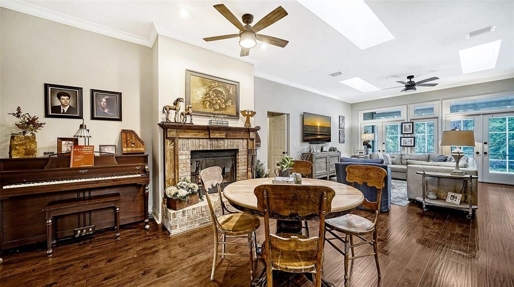 Great Room with wood burning fireplace