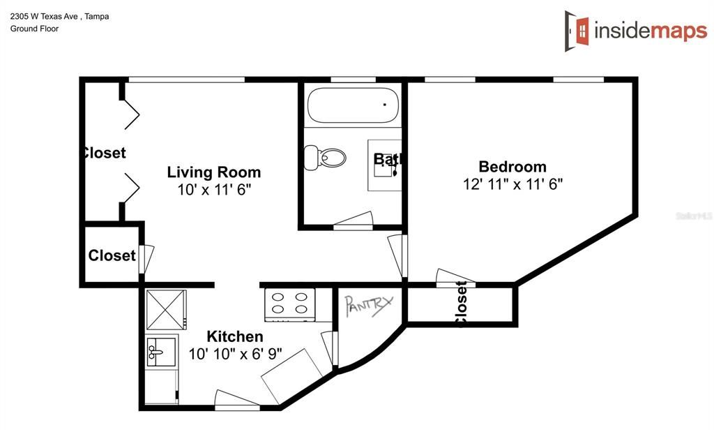 Active With Contract: $1,685 (1 beds, 1 baths, 600 Square Feet)