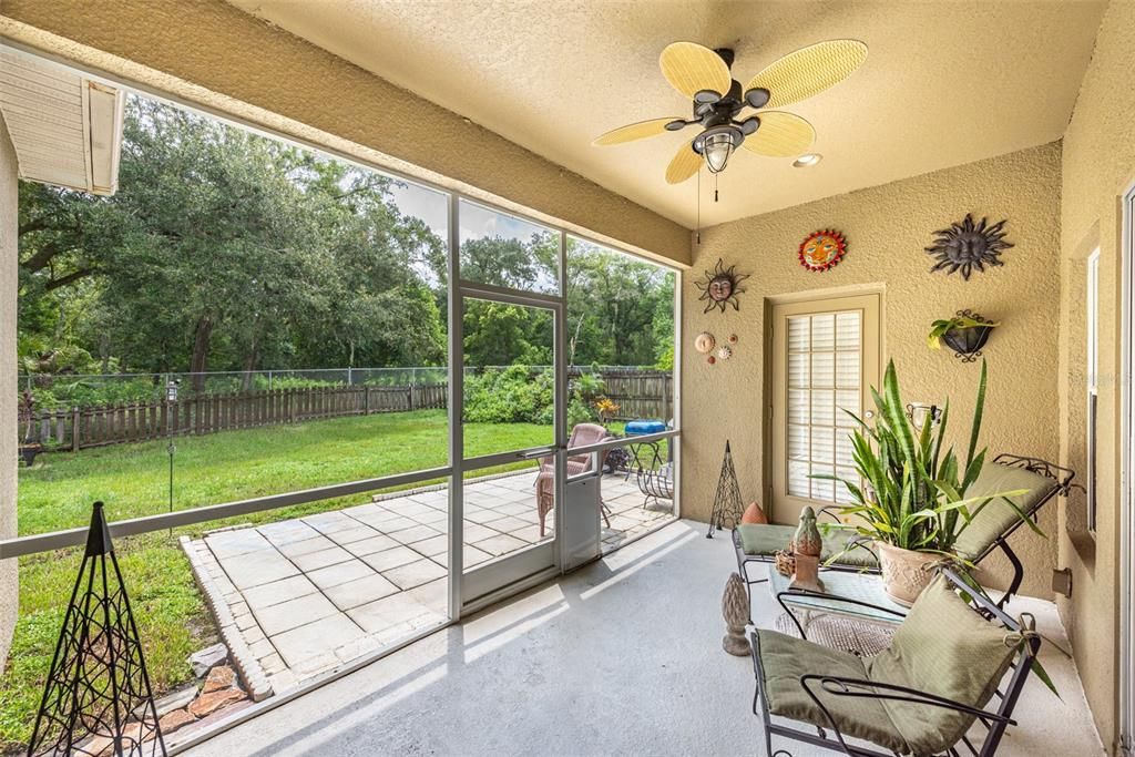 Screened lanai plus an open patio