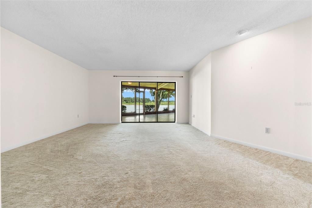 VIEW OF LAKE FROM LIVING RM