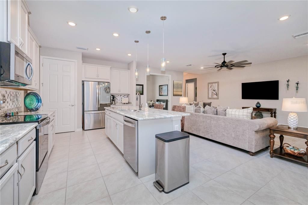 Open Floor Plan Kitchen to Living area