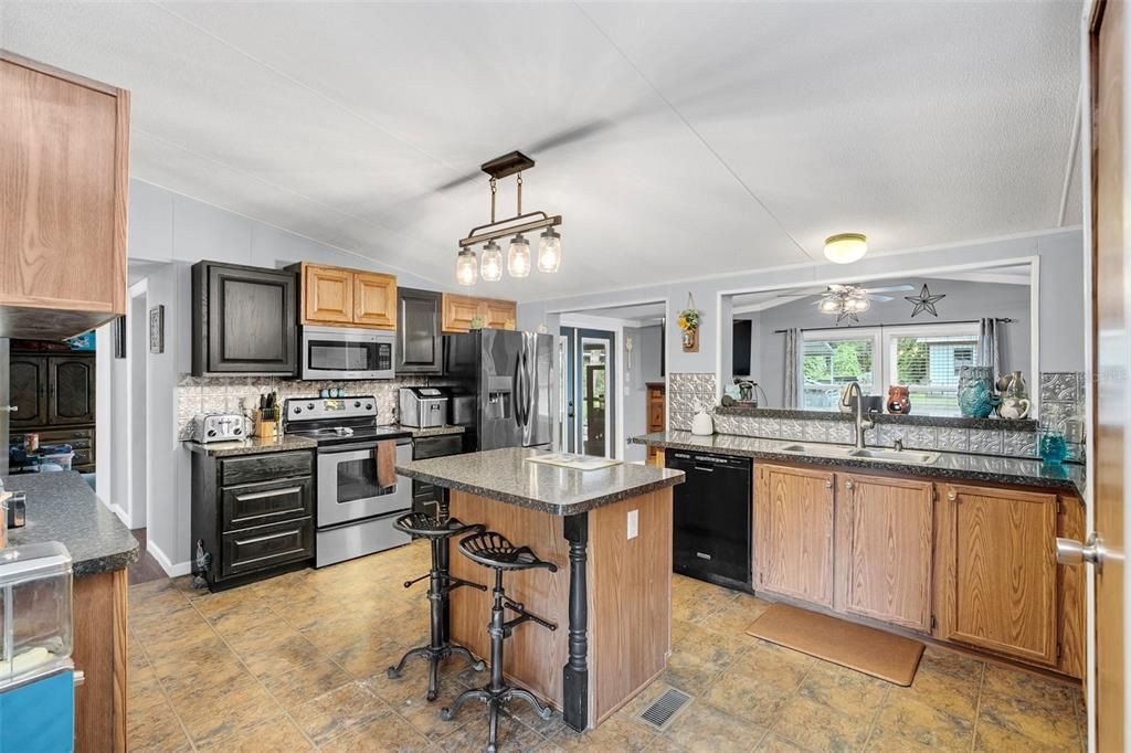 large open kitchen