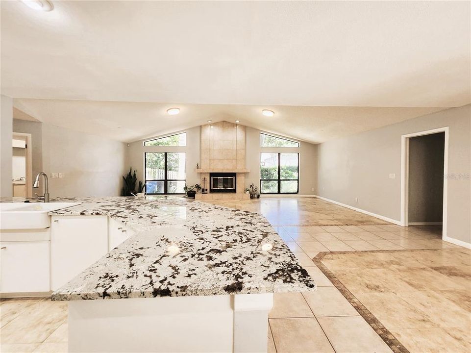 Hallway leading to Family Room