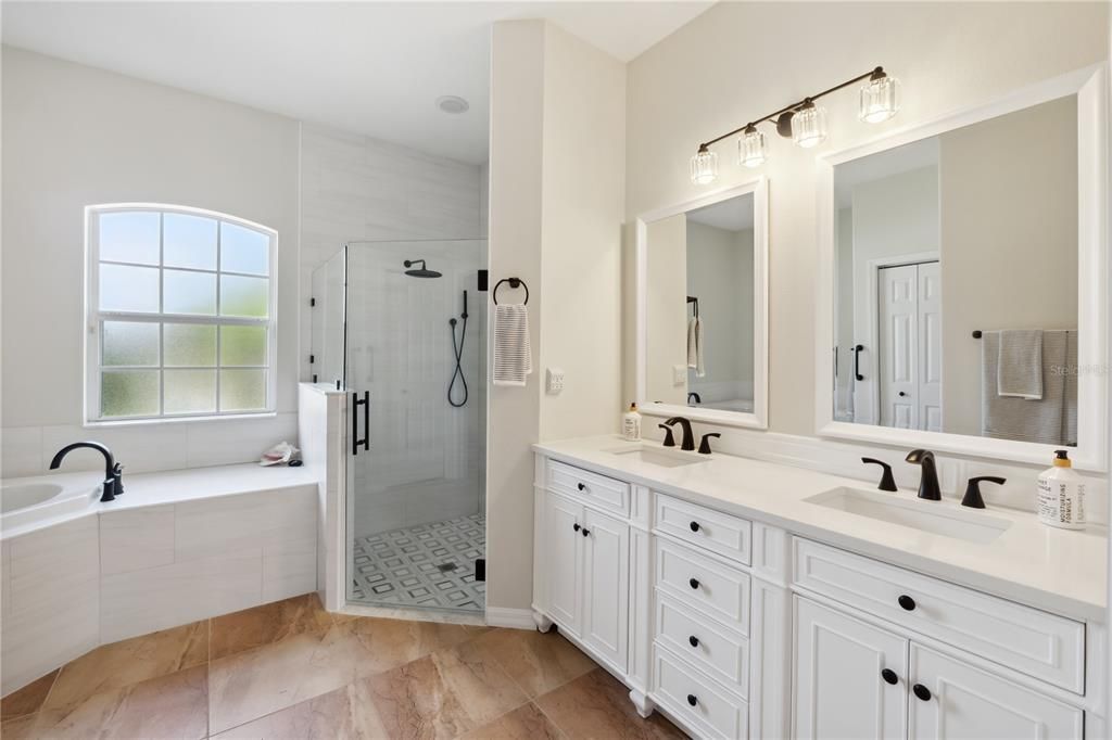 Renovated Primary Bathroom with Jetted Tub