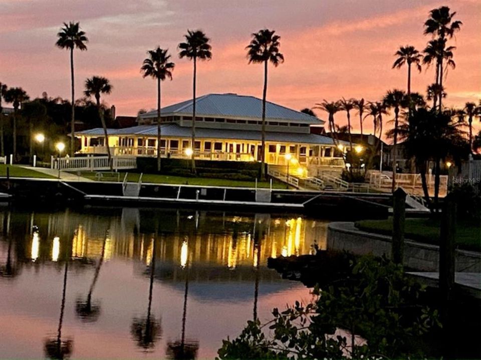 Clubhouse at night.